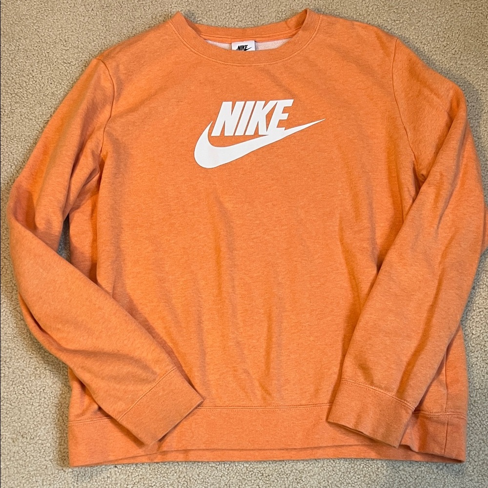 Nike  Orange Sweatshirt crewneck